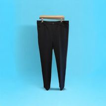 NYDJ Pants Womens Sz 14 Charcoal Gray Knit Faux Leather Trim Slimming Li... - $29.69
