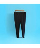 NYDJ Pants Womens Sz 14 Charcoal Gray Knit Faux Leather Trim Slimming Li... - $29.69