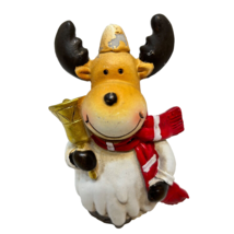Vintage Moose Hollow Christmas Moose Resin Figurine Decoration 4 inch - £8.48 GBP