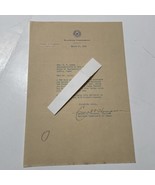 Antique Letter Texas Railroad Commission  Signed Ernest O thompson 1935 - $127.75 CAD