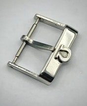 Vintage Omega silver Plated 18mm Watch Strap Buckle.Used,Clean,Rare,Genuine - £51.15 GBP