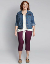 Lane Bryant Skinny Pedal Pants Pickled Beet Size 16 New - £42.07 GBP