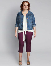 Lane Bryant Skinny Pedal Pants Pickled Beet Size 16 New - £40.12 GBP