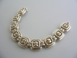 Tiffany &amp; Co Silver 18K Gold Rope Square Bracelet Bangle Gift Statement Love Art - £1,595.11 GBP