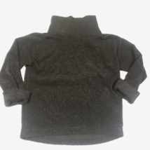 Ann Taylor Loft Sweater Fleece Womens Large Mock Neck 3/4 Sleeve Black P... - £17.68 GBP