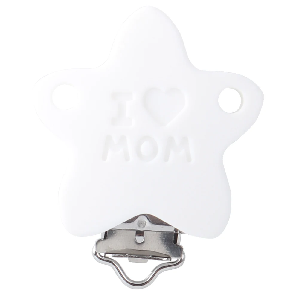 1pcs Baby Pacifier I love mom Clip Silicone teether rodent Holder Nipple... - $14.13