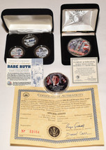 Uncirculated Commemorative Coins Ronald Reagan 9/11 Pure Silver Babe Ruth Qrtrs - £50.72 GBP