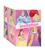 Dream Big Princess 8 Ct Invitations Tiana Rapunzel Belle Snow White - £3.44 GBP