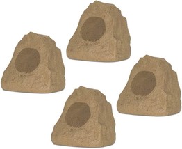 Theater Solutions 4R4S Outdoor Weatherproof Sandstone Rock Speakers 4 Piece Set - £158.32 GBP