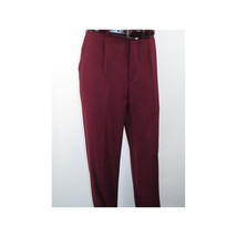 Men INSERCH 2pc Walking Leisure Suit Shirt Pants Set Short Sleeves 9356 Burgundy image 2