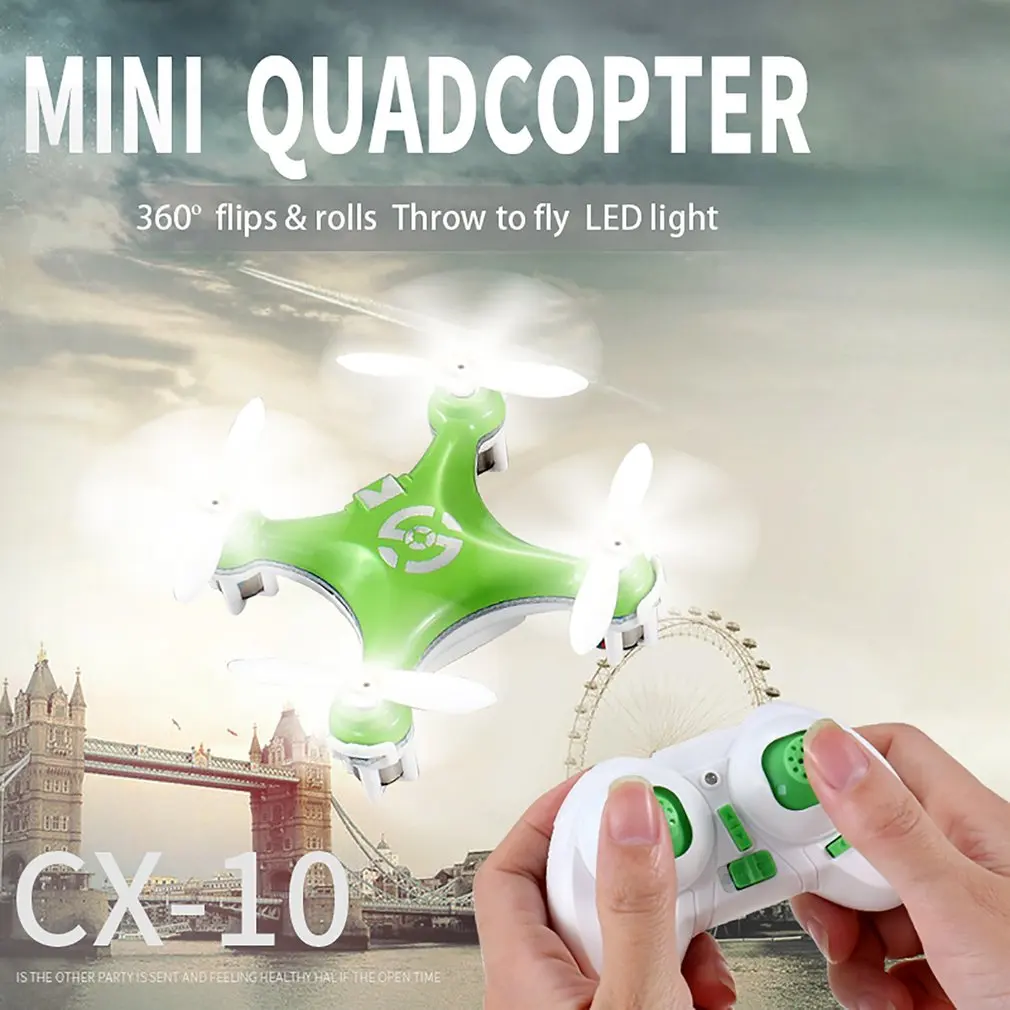 CX-10 Mini Drone 2.4G 4CH 6 Axis LED RC Quadcopter Toy Helicopter Pocket Dro - £18.74 GBP+