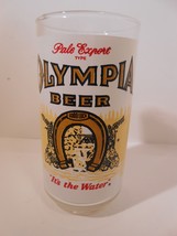 Vintage Olympia Beer &quot;It&#39;s The Water&quot; 12 oz Beer Glass Wraparound Graphics - £7.61 GBP