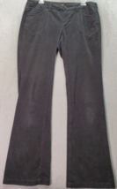 DKNY Jeans Bootcut Pants Women&#39;s Size 10 Gray Corduroy Cotton Pockets Flat Front - £21.76 GBP