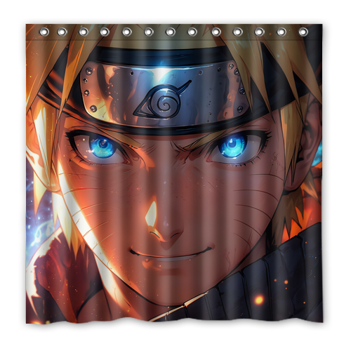 New!!! Naruto Uzumaki Custom Waterproof Polyester Shower Curtain 4 Size Item image 2