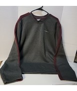 Eddie Bauer Sweater Men&#39;s 2XL Long Sleeve Grey &amp; Burgundy  - $189.41 MXN