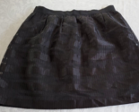 Ann Taylor Factory Black Gathered Skirt Misses Size 12 See Through Lined - £11.86 GBP