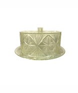 Vintage 1960s Lucite Acrylic Cake Plate w/ Etched Dome Lid – Clear Round - €32,41 EUR
