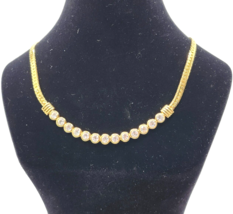 Vintage Swarovski Crystal Diamante Gold Tone Necklace - £35.19 GBP