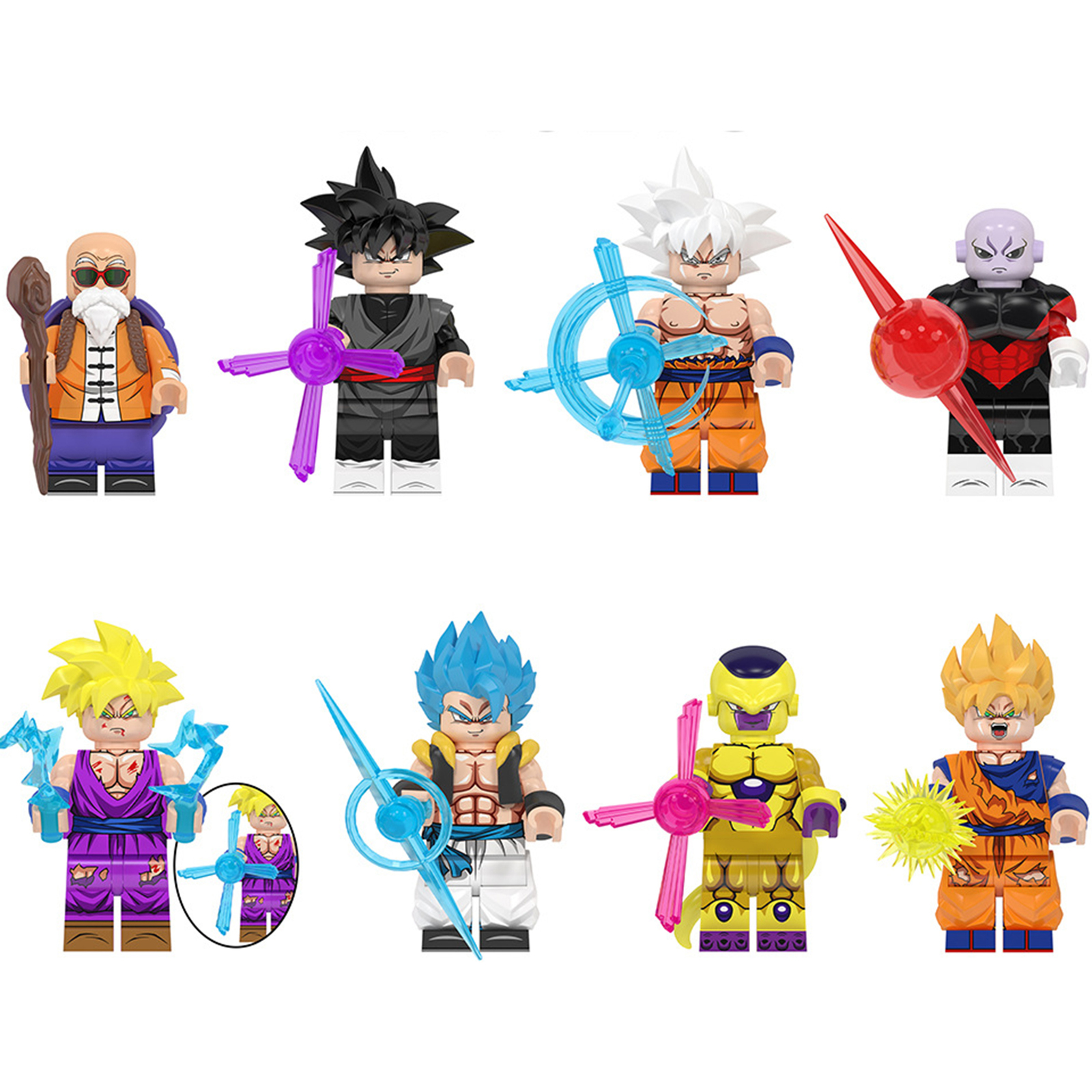 Dragon Ball Super Minifigure Gogeta Ultra Instinct Goku Jiren Master Ros... - $19.69