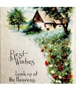 Cottage Victorian Best Wishes Greeting Card Postcard 1900-1910s PCBG11B - $27.34 CAD