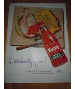 Vintage Hunt&#39;s Tomato Catsup Deliciously Yours! Print Magazine Ad 1952 - $5.47 CAD