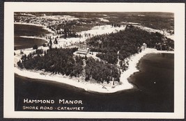 Cataumet / Bourne, MA RPPC - Hammond Manor & Shore Road BEV Postcard - $15.75
