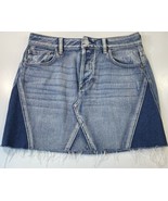 Pacsun Jean Skirt Cutoff Light Dark Wash Denim Blue Fringe Southwestern ... - $187.97 MXN