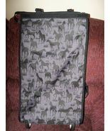 Gigi Olivia Gray Horse Print Luggage Bag W/Collapsible Wheels EUC - $45.90