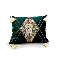 Decorative Pillow, Green Velvet, High Quality, Throw pillows, 14x18&quot; - £71.12 GBP
