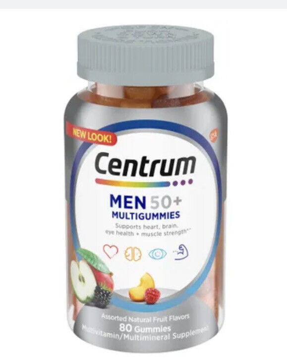 Centrum Men MultiGummies Multivitamin - 80 Gummies-Assorted Natural Fruit