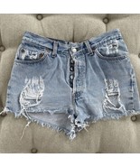 Vintage 90s Levi’s 501 Button Fly High Rise Jean Cut Off Shorts Daisy Du... - €23,48 EUR