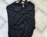 Lands End Size 16 Black Tank Swimsuit 1 Piece Cup Bras New with Tags Lycra - $49.45