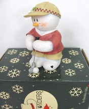Snowonders Winning Putt Birdie Golf Figurine Snowman Sarah&#39;s Attic Sports theme - £15.58 GBP
