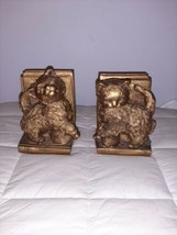 Pair VTG Cat Kitten Bookends Doorstops Gold Universal Statuary Corp Maro... - $556.66 MXN