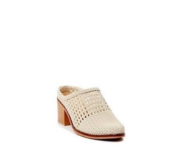 Time and Tru Women&#39;s Off-White Woven Heeled Chunky Heel Mules Size 8 New... - £11.46 GBP