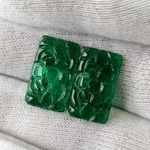 Hand Carved, Emerald, 8.73 Ct, Emerald, Emerald Carving ,Carved Emerald, Emerald - £2,395.07 GBP