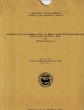 USGS Geologic Map: Sugar House Quadrangle, Utah, Construction Materials - £10.27 GBP