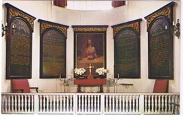 Paul Revere Postcard Old North Church Chancel Salem Street Bost - £2.38 GBP