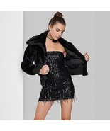 Women&#39;S Faux Fur Bomber Jacket - Black Xxs - £26.77 GBP