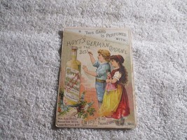 Antique Victorian Hoyt&#39;s German Cologne Perfume Trade Card - £17.11 GBP