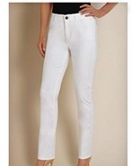 Soft Surroundings Womens Sz 18W Jeans White Denim Slim Fit Triple S Stretch - $49.95