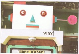 Art Postcard Vinyl Robot Card Is Made Of Vinyl - $2.96