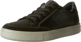Ecco Kyle Sneakers Mens Sz 9-9.5 US 43 EU Black Gray Leather Casual Lace Up - £31.89 GBP