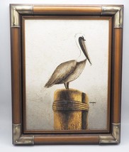 Cooper Painting Pelican Bird on Post Framed Wall Art Retro - £176.57 GBP