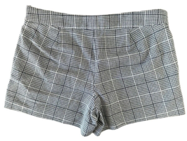 LOFT Women&#39;s Plaid Shorts Cotton Blend Side Zipper Size 8 Gray Multi - $14.84