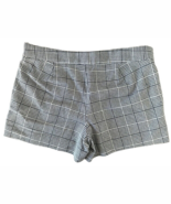 LOFT Women&#39;s Plaid Shorts Cotton Blend Side Zipper Size 8 Gray Multi - $14.84