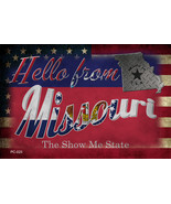 Hello From Missouri Novelty Metal Postcard - $21.81 CAD