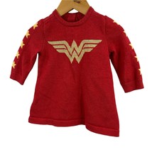 Baby Gap Junk Food Wonder Woman Red Gold Sweater Dress Size 3-6 Month - $11.56