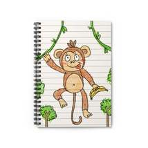 Graphic Monkey - Fun Zoo Clothing for Ape Lovers Spiral Notebook - Ruled... - $14.53