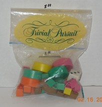 1983 Trivial Pursuit Parker Brothers Replacement Set of Tokens Scoring W... - $4.88